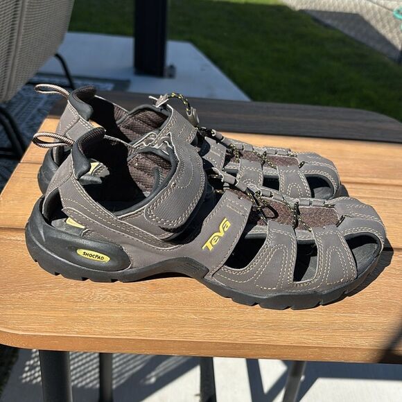 Teva Forbay Black Brown Outdoor Fishing Hiking walking Men’s Sandals size 9 NWOT - Picture 5 of 8